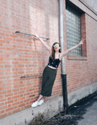 Western girl in the desert