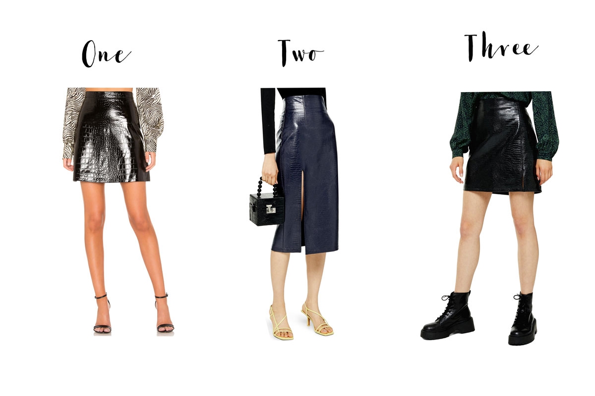 Andrea Steiner vom Mode Blog Strawberries 'n' Champagne aus der Schweiz zeigt eines der angesagtesten Trends für diesen Herbst: Krokodil Muster