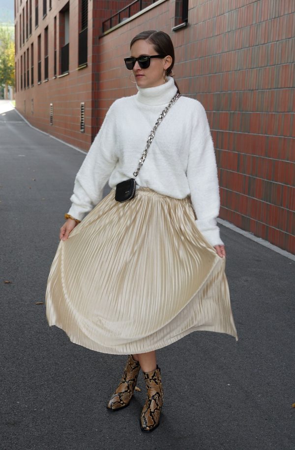Pleated Gold Skirt