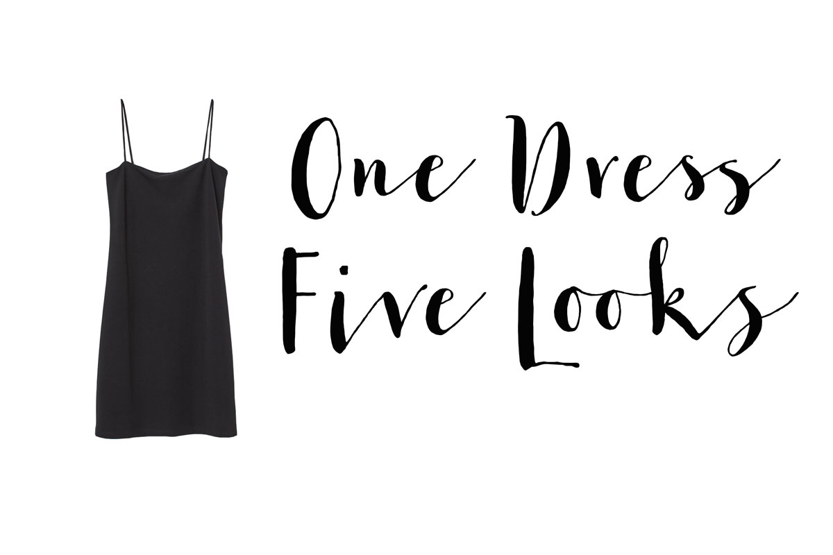 Andrea Steiner vom Mode Blog Strawberries 'n' Champagne zeigt wie man das kleine Schwarze in 5 verschiedene Looks kombiniert.