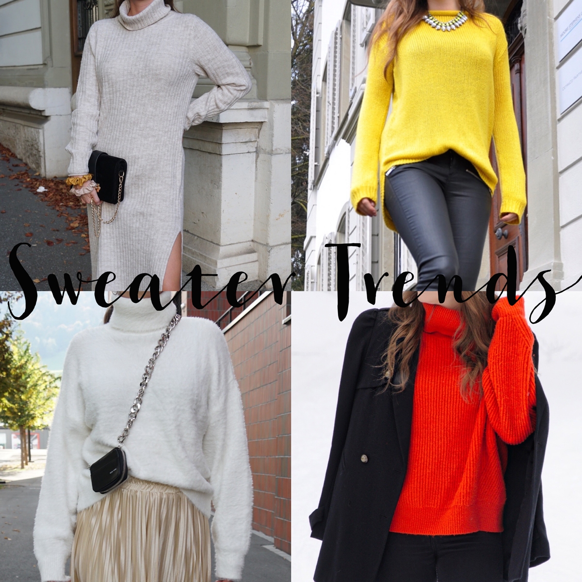 Andrea Steiner vom Mode Blog Strawberries 'n' Champagne aus der Schweiz zeigt euch die wichtigsten Pullover Trends für diesen Winter.