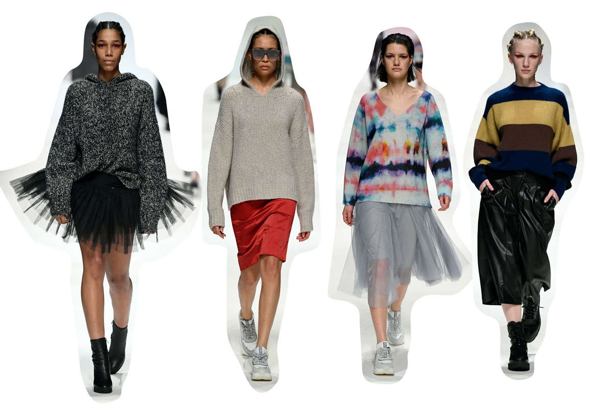 Andrea Steiner vom Mode Blog Strawberries 'n' Champagne aus der Schweiz zeigt die Kollektion von Cashmere Victim von der Berlin Fashion Week 2020.