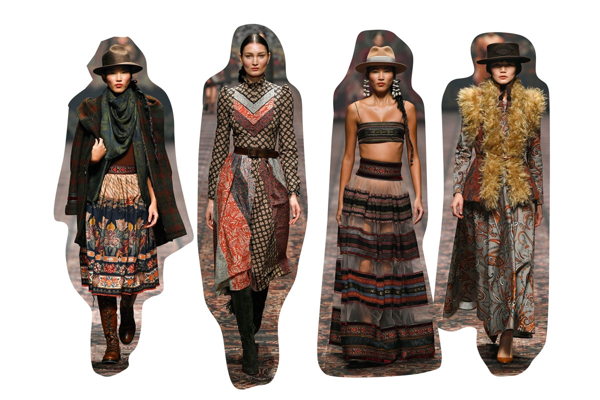 Andrea Steiner vom Mode Blog Strawberries 'n' Champagne aus der Schweiz zeigt die Kollektion von Lena Hoschek von der Berlin Fashion Week 2020.