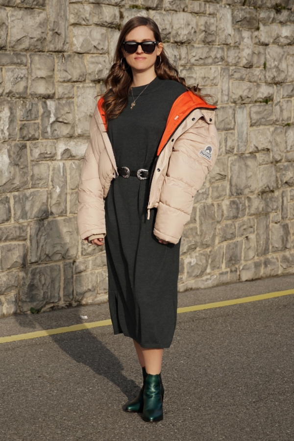 Fair labels to watch: winter dress and puffer jacket