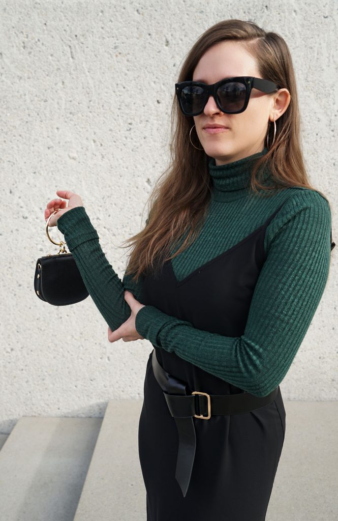 Andrea Steiner from fashion blog Strawberries 'n' Champagne based in Switzerland shows you how you can reuse your old black dress.